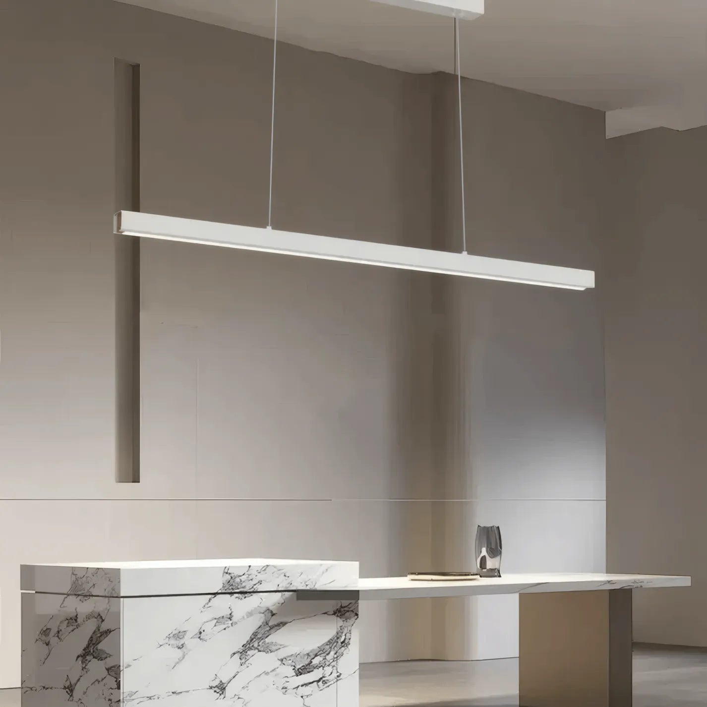 Minimalist Dimmable Linear Pendant Light